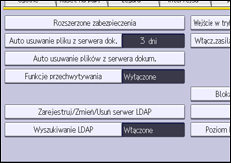 Ilustracja ekranu panela operacyjnego