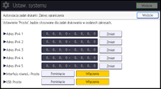 Ilustracja ekranu panela operacyjnego