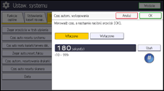 Ilustracja ekranu panela operacyjnego