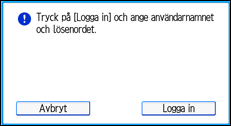 Bild av användarpanelens skärm