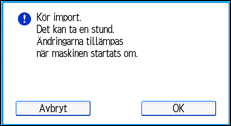 Bild av användarpanelens skärm