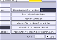Bild av användarpanelens skärm