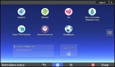 Bild av användarpanelens skärm