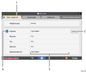 Bild av användarpanel (numrerade detaljer)