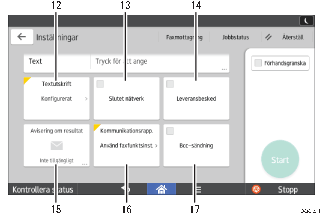 Bild av användarpanelen (numrerade detaljer)