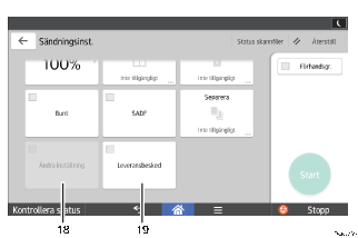 Bild av användarpanelen (numrerade detaljer)