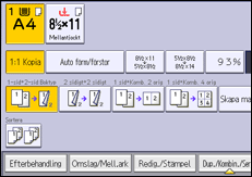 Bild av användarpanelens skärm