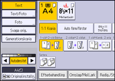 Bild av användarpanelens skärm