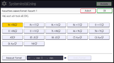 Bild av användarpanelens skärm