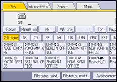 Bild av användarpanelens skärm