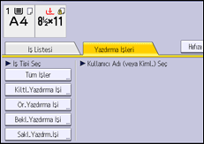 İşlem paneli ekran çizimi