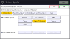 İşlem paneli ekran çizimi