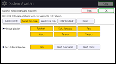 İşlem paneli ekran çizimi