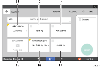 İşlem paneli ekran gösterimi numaralandırılmış balonlu resim
