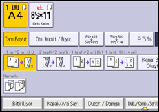İşlem paneli ekran çizimi