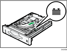 Paper feed tray illustration