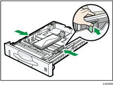 Paper feed tray illustration