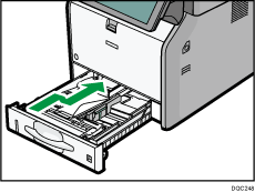 Front side of the machine illustration