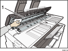 带有编号的扫描仪盖内部插图