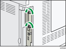 打印机后部插图