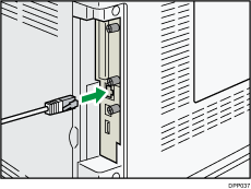 打印机后部插图