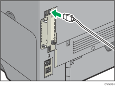 連接USB介面連接線的說明圖