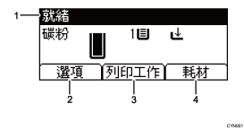 操作面板畫面說明圖編號標註說明圖