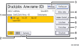 Abbildung Bedienfeld-Display