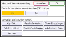 Abbildung Bedienfeld-Display