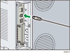 Vue arrière de l'imprimante