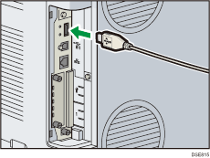 Vue arrière de l'imprimante