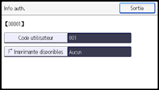 Illustration de l'écran du panneau de commande