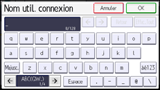 Illustration de l'écran du panneau de commande