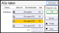 Afbeelding van bedieningspaneel