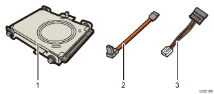 Harde-schijfstation afbeelding met referentienummers