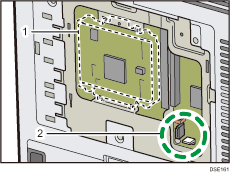 Illustratie achterzijde van de printer