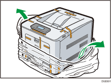 Illustratie van de printer