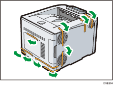 Illustratie van de printer