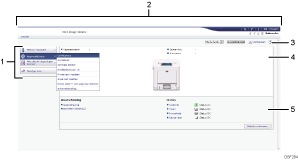 Schermafbeelding van internetbrowser (afbeelding met genummerde items)