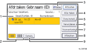 Afbeelding van bedieningspaneel