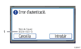Il·lustració explicativa i numerada de la pantalla del panell d'operacions.