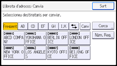 Il·lustració de pantalla del panell d'operacions