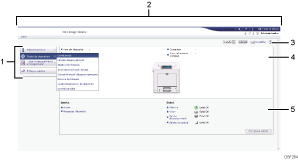 Il·lustració de la pantalla del navegador web (il·lustració de referència enumerada)