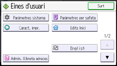 Il·lustració de pantalla del panell d'operacions