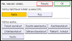 Käyttöpaneelin näyttö