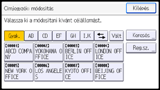 A kezelőpanel ismertetése