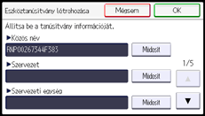 A kezelőpanel ismertetése