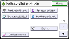A kezelőpanel ismertetése