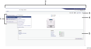Illustrasjon av nettleserskjermbilde med nummerert bildetekst