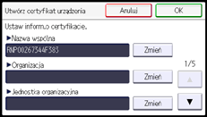 Ilustracja ekranu panela operacyjnego